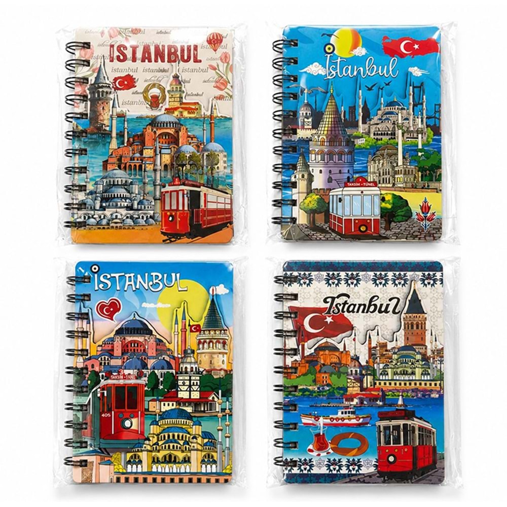 İstanbul Temalı Kabartmalı Defter Alk5823