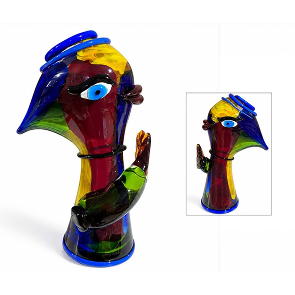 El Yapımı Murano Cam Sanat Objesi Alk5927