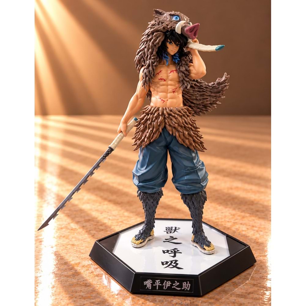 Demon Slayer Inosuke Hashibira Maskeli Anime Figürü 30 Cm Alk6589