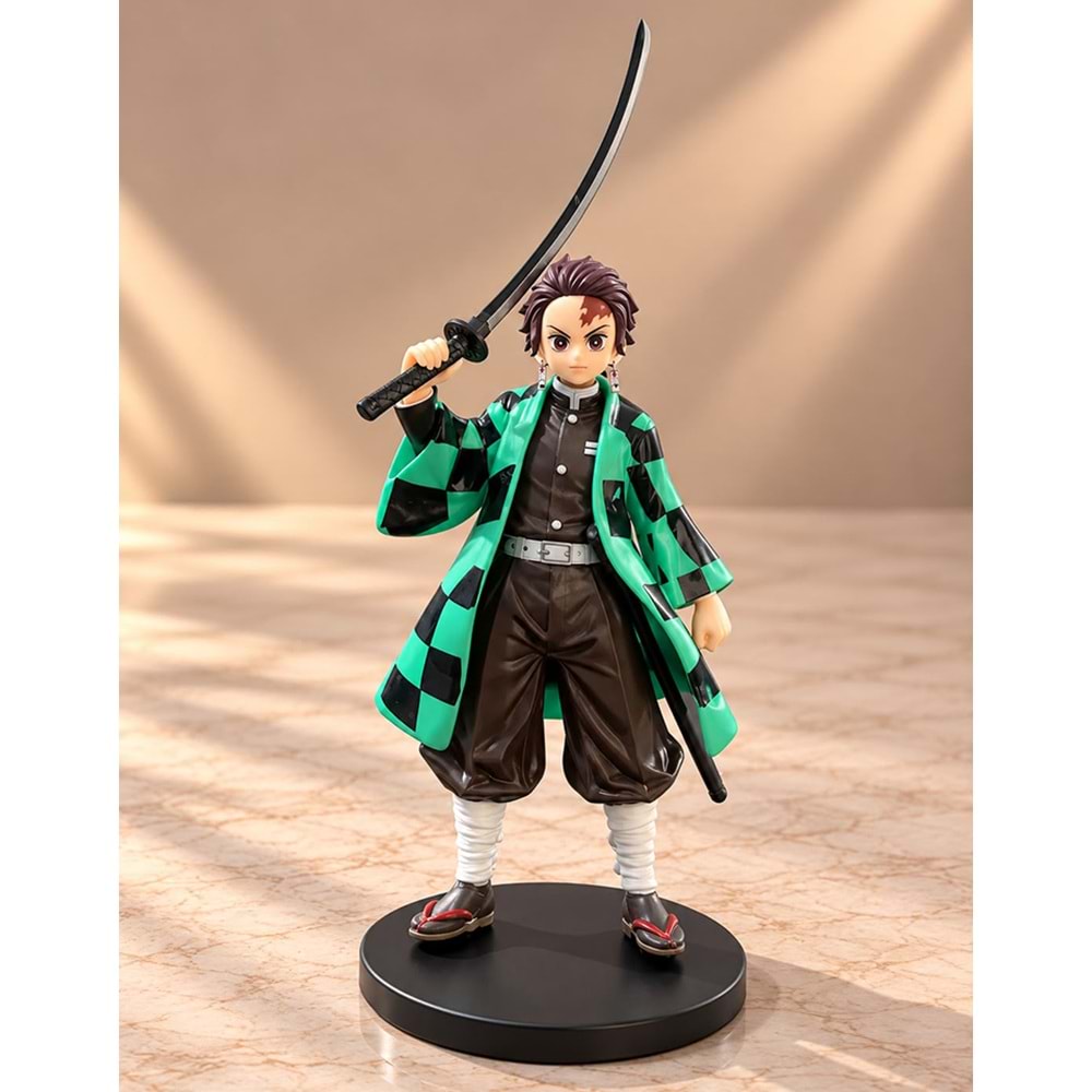 Demon Slayer Tanjiro Kamado Katana Kılıçlı Anime Figürü 13 Cm Alk6596