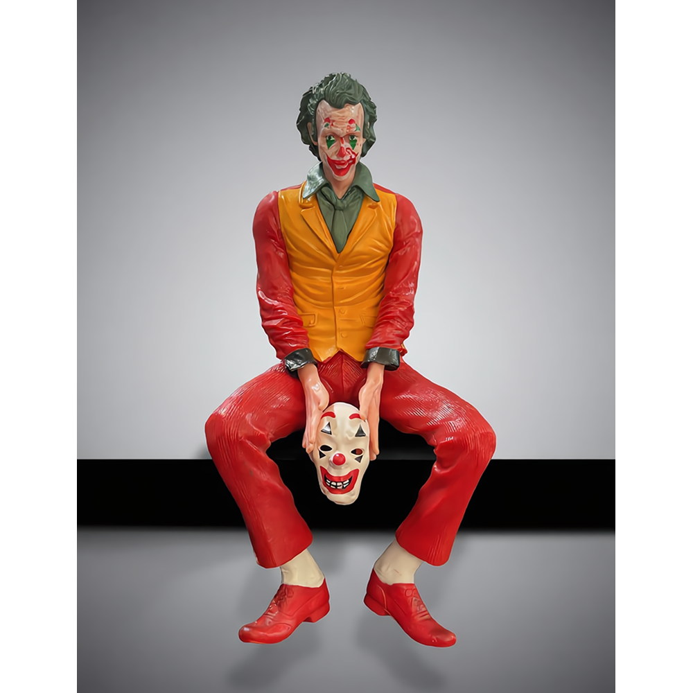 Joker Palyaço Maskeli Oturan Dekoratif Figür 15 Cm Alk6606