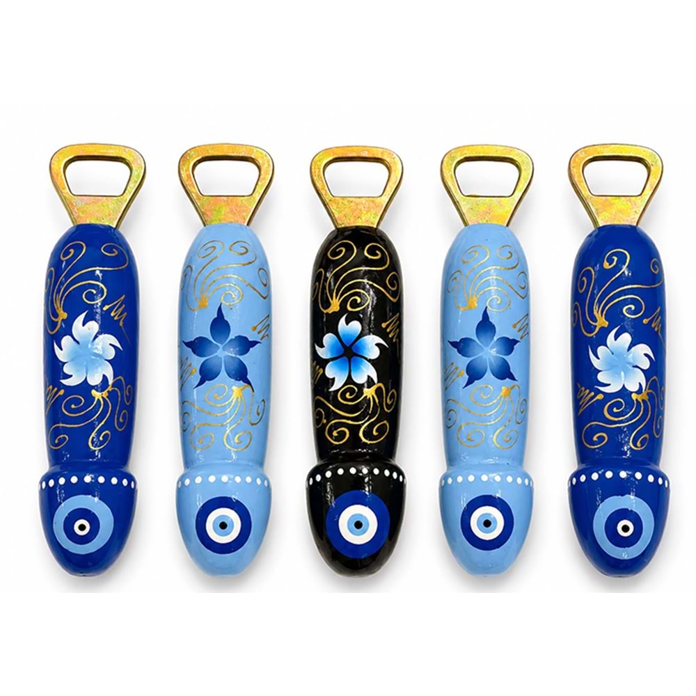 Ahşap Penis Tasarımlı Şişe Açacağı 5'li Set No:1011
