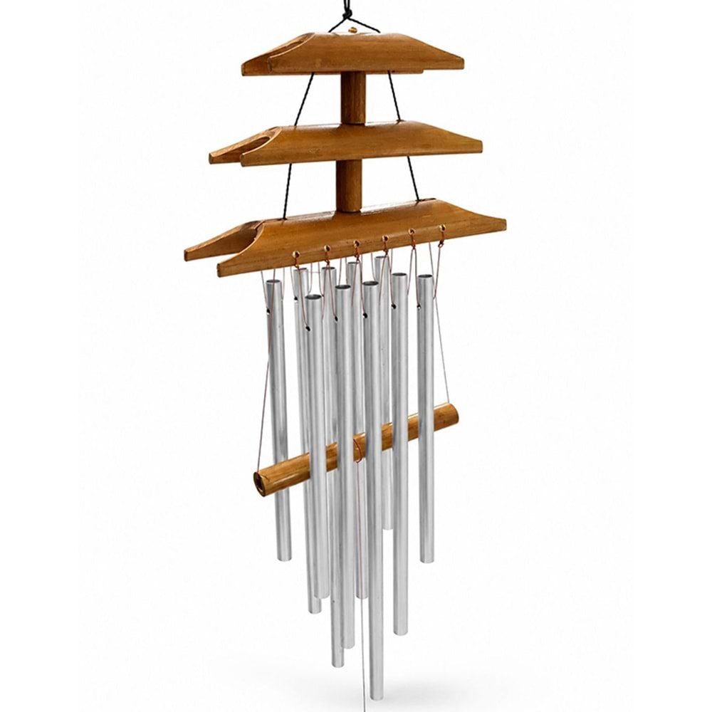 Bambu Metal Çubuklu Rüzgar Çanı No:1027