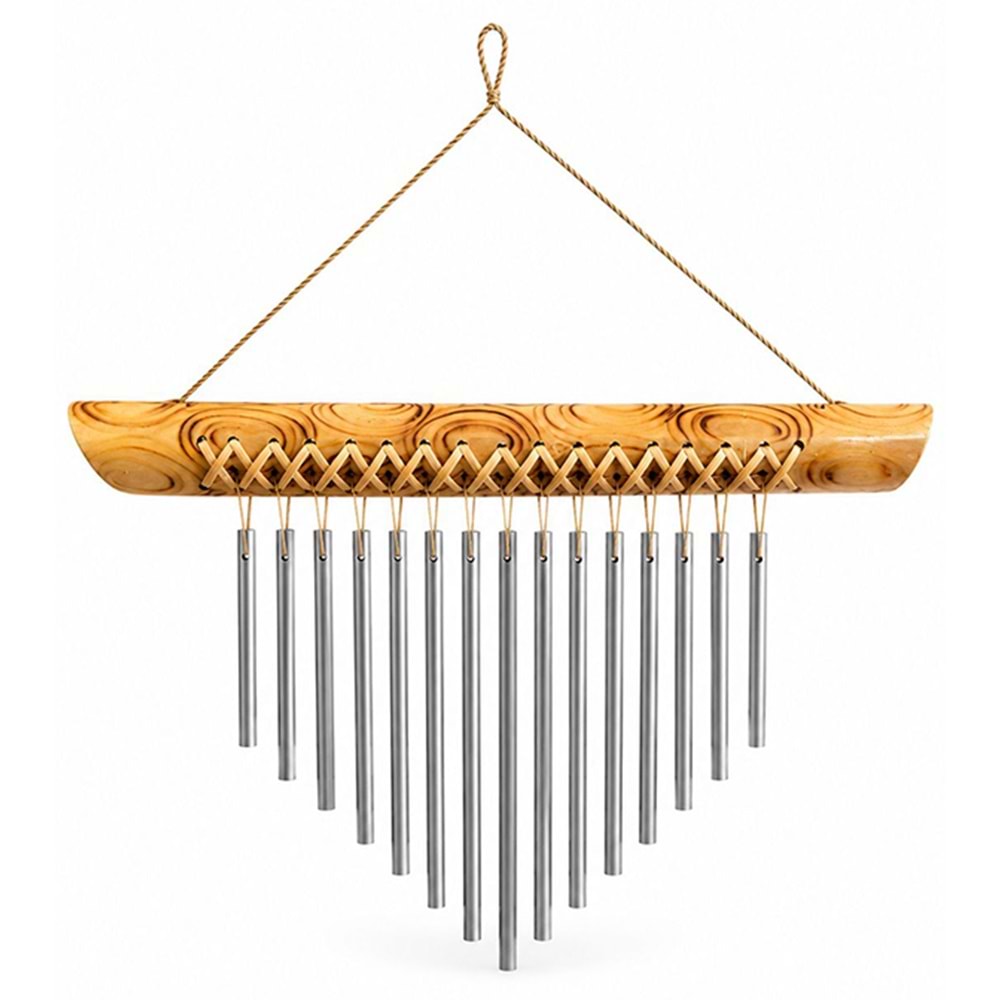 Bambu Metal Çubuklu Rüzgar Çanı No:1047
