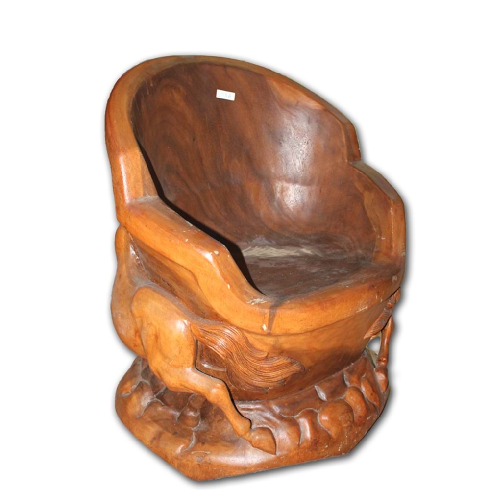 Ahşap At Tasarımlı Oturak