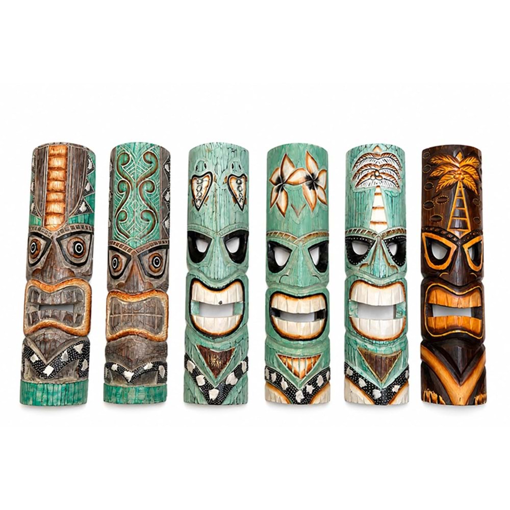 Ahşap Dekoratif Oymalı Mask 50 Cm No:1130