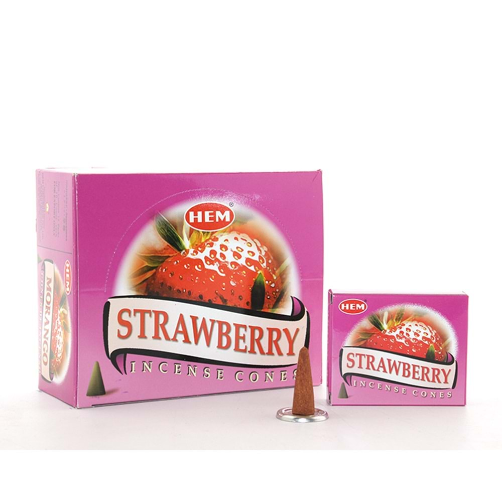 Strawberry Aromalı Konik Tütsü