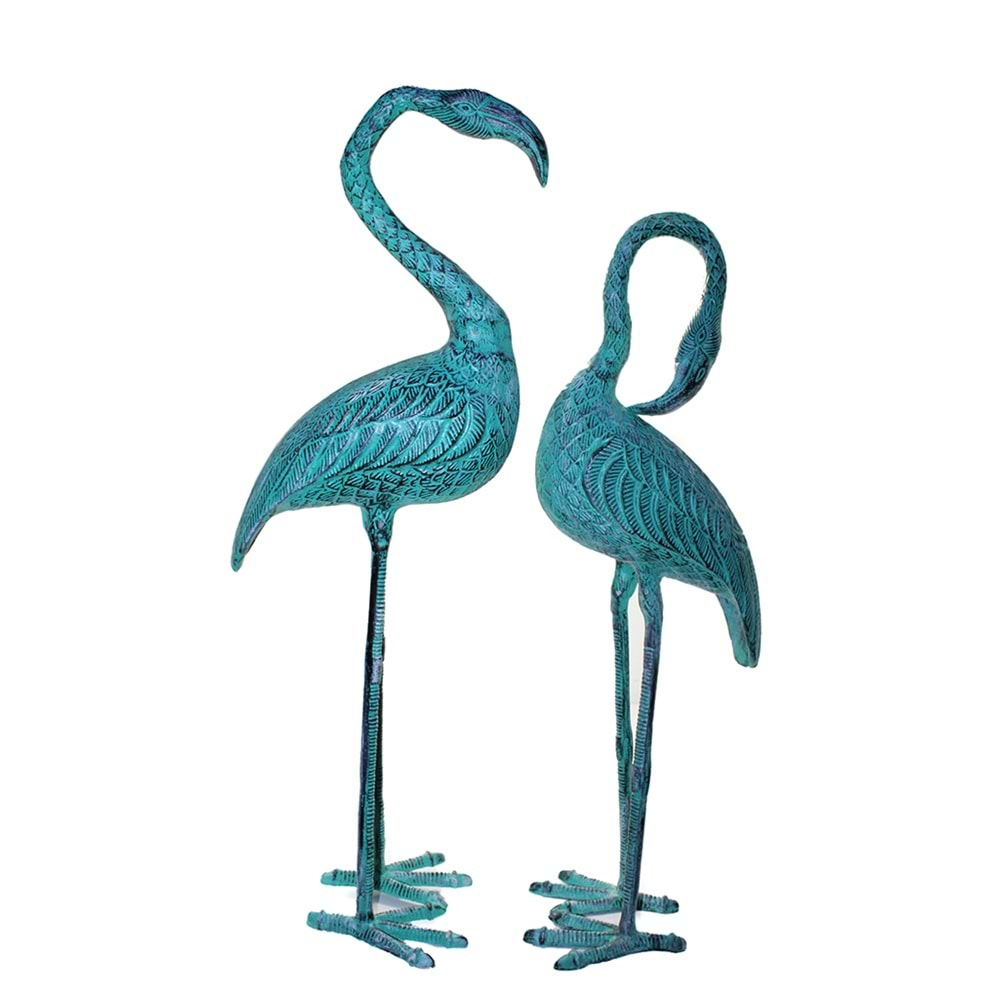 Metal İkili Flamingo Seti 86-78 Cm KSK494