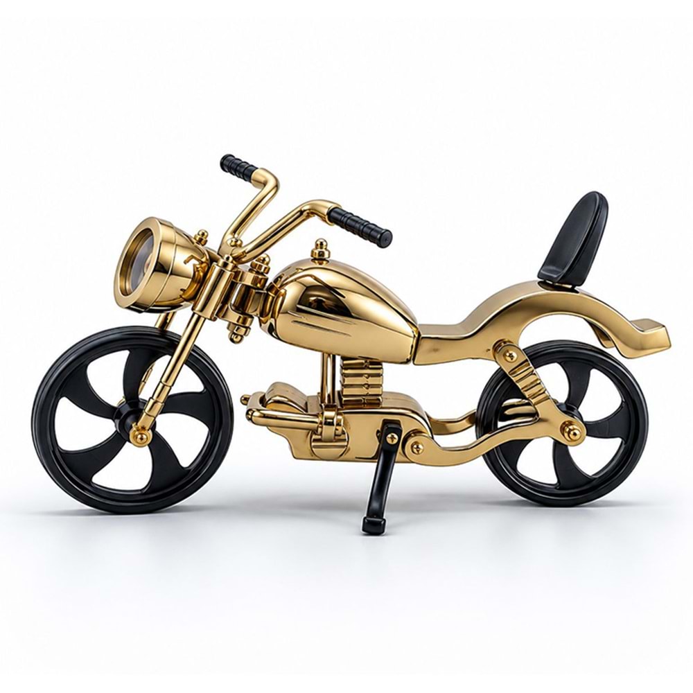 Pirinç Motosiklet Maketi Dekoratif Motor Modeli 3203