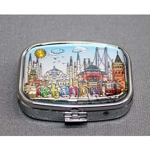 İstanbul Temalı İlaç Kutusu Anahtarlık AAAlk4350