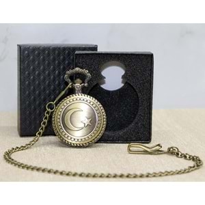 Özel Kutulu Türk Bayraklı Köstekli Saat Alk2605