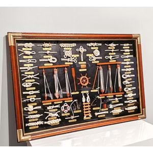 Ahşap Denizci Bağları Tasarımlı Pano Alk4617