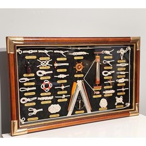 Ahşap Denizci Bağları Tasarımlı Pano Alk4619