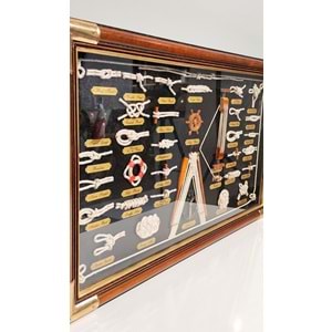 Ahşap Denizci Bağları Tasarımlı Pano Alk4619