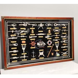 Ahşap Denizci Bağları Tasarımlı Pano Alk4623