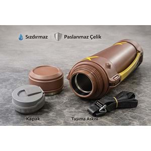 Mszm 2500 Ml Çift Katmanlı Vakumlu Paslanmaz Çelik Termos Alk4638