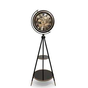 Özel Tasarım Metal Ayaklı Çarklı Saat Alk4837