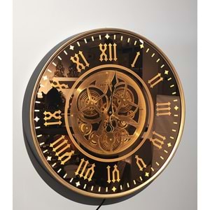Özel Tasarım Metal Çarklı Ledli Duvar Saati Alk5122