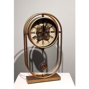 Özel Tasarım Metal Çarklı Masa Saati Alk5128