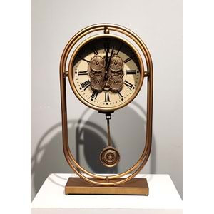 Özel Tasarım Metal Çarklı Masa Saati Alk5128