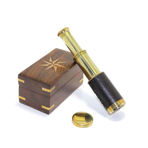 Ahşap Kutulu Pirinç Dürbün 15638