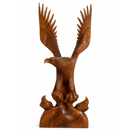 Ahşap El Oyması Kartal Figürü 1.Metre No:2