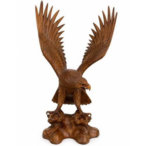 Ahşap El Oyması Kartal Figürü 100 Cm No:4