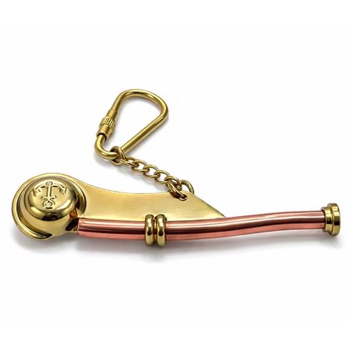 Pirinç Silistre Düdüğü Anahtarlık 2101C