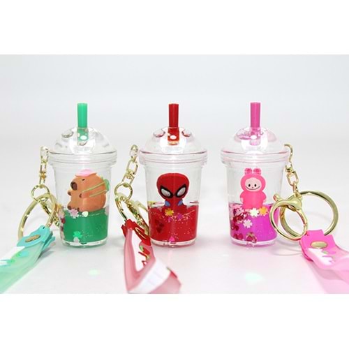 Sulu Silikon Anahtarlık Spiderman, Labubu,Kapibara Alk5282