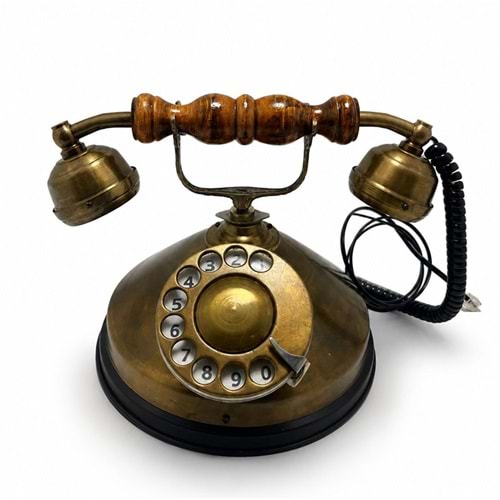 Pirinç Nostaljik Masa Telefonu Af928