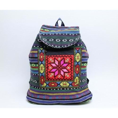 Kilim Desenli Sırt Çantası Alk-1
