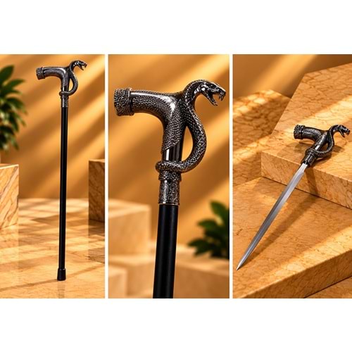 Kopra Büstlü Kılıçlı Baston Alk1061