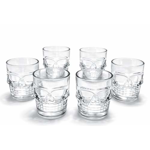 6'Lı Kurukafa Cam Shot Bardağı Alk2151