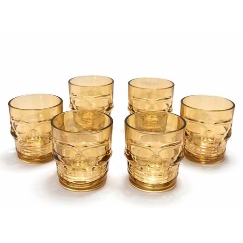6'Lı Cam Kurukafa Bardak Seti Alk2161