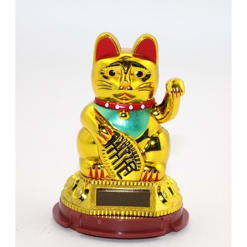 Güneş Enerjili Pati Salayan Şans Kedisi ( Maneki Neko ) Alk2931