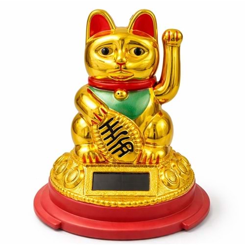 Güneş Enerjili Pati Salayan Şans Kedisi ( Maneki Neko ) Alk2931