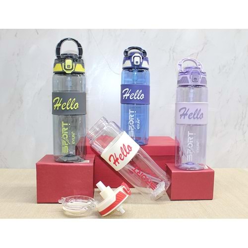 Tutmalı Su Matarası 800 Ml BPA İçermez Alk2955