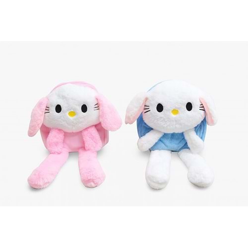 Peluş Işıklı Oynar Kulaklı My Melody ve Cinnamoroll Sırt Çantası Alk3012