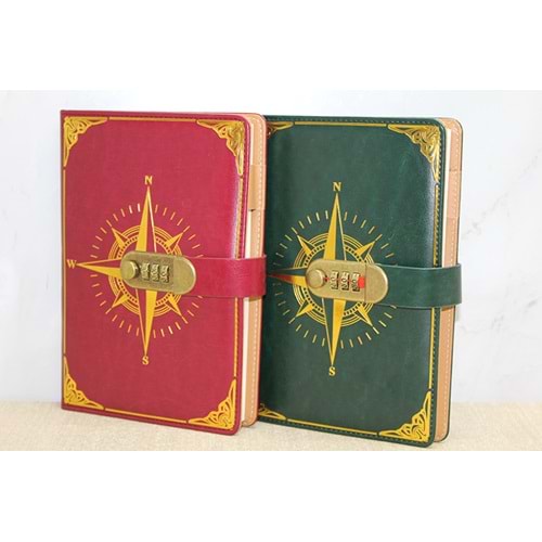 Özel Tasarım Şifreli Deri Defter Alk3952