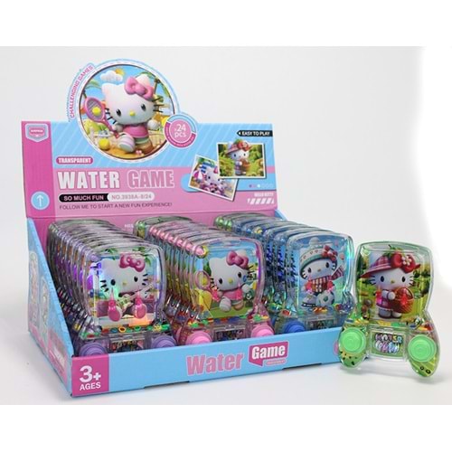 Hello Kitty Baskılı Sulu Oyun - Şeffaf Gövdeli Konsol Tasarımlı Su Oyunu Alk4002