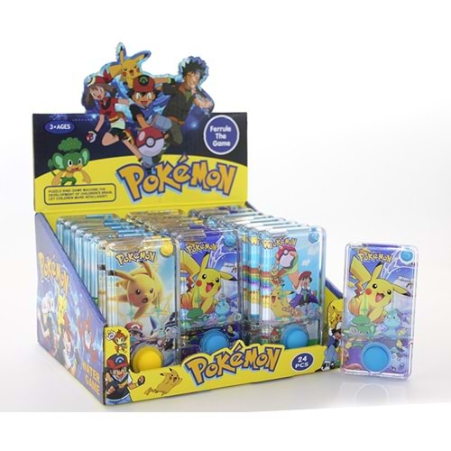 Pokemon Baskılı Sulu Oyun - Tek Butonlu Dikdörtgen Su Oyunu Alk4003