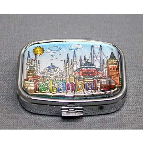 İstanbul Temalı İlaç Kutusu Anahtarlık Alk4050