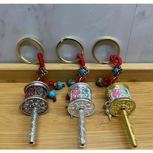 Metal Feng Shui Şans Çarkı Anahtarlık Alk4458