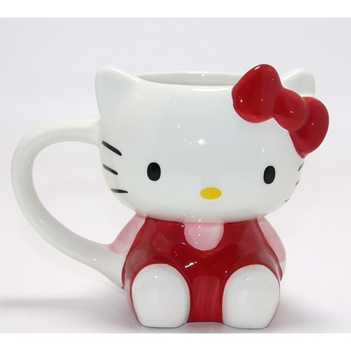 3D Hello Kitty Tasarımı Porselen Kupa Bardak Alk4513