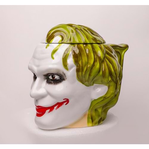 3D Kapaklı Joker Tasarımlı Porselen Kupa Bardak Alk4516