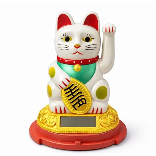 Güneş Enerjili Sallanan Şans Kedisi - Maneki Neko Alk4520