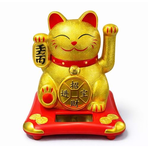 Güneş Enerjili Sallanan Şans Kedisi - Maneki Neko Alk4524
