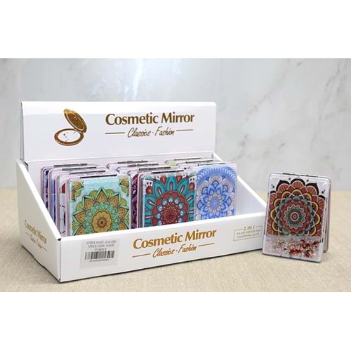 Mandala Desenli Hareketli Sulu El Aynası Alk4581