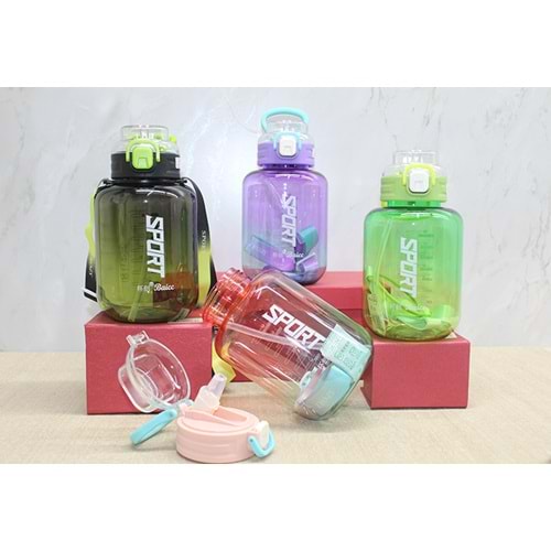 Pipetli Su Matarası 1100 Ml BPA İçermez Alk4646