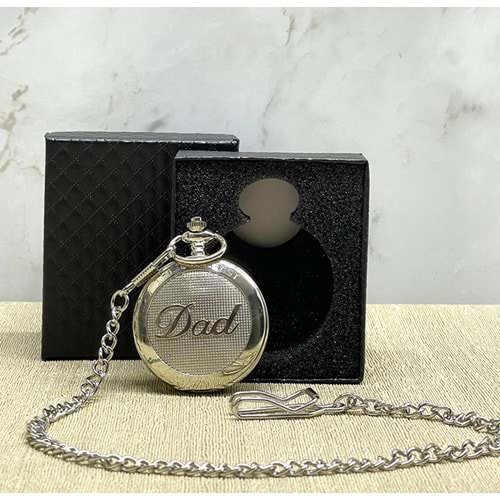 Özel Kutulu Dad (Baba) Gümüş Köstekli Saat Alk4673